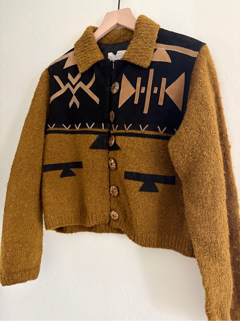 Vintage Sandy Starkman Southwestern Crop Jacket M - Picture 4 of 6